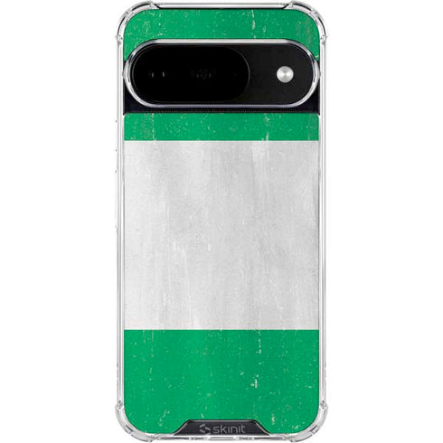 Nigeria Flag Distressed Google Pixel 10 Clear Case
